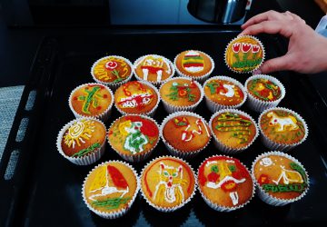 De versierde muffins
